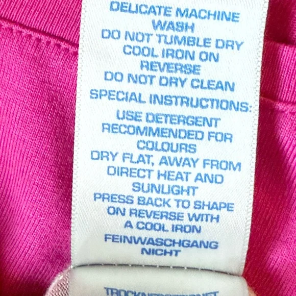 NWOT Colorblock Floral and Striped Long Sleeve Top - Magenta and Strawberry - Picture 6 of 8